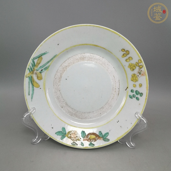 古玩清晚·五彩花卉紋盤真品鑒賞圖