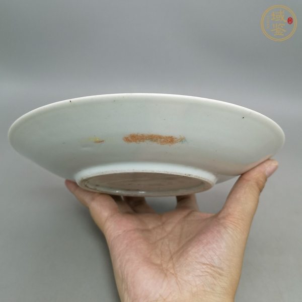 古玩陶瓷清晚·五彩花卉紋盤真品鑒賞圖