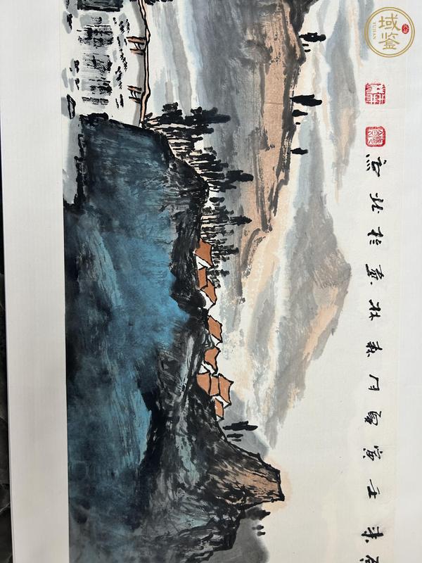 古玩字畫(huà)饒森林《青綠山水》真品鑒賞圖