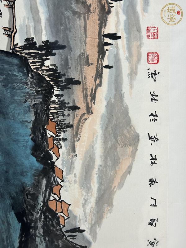 古玩字畫(huà)饒森林《青綠山水》真品鑒賞圖