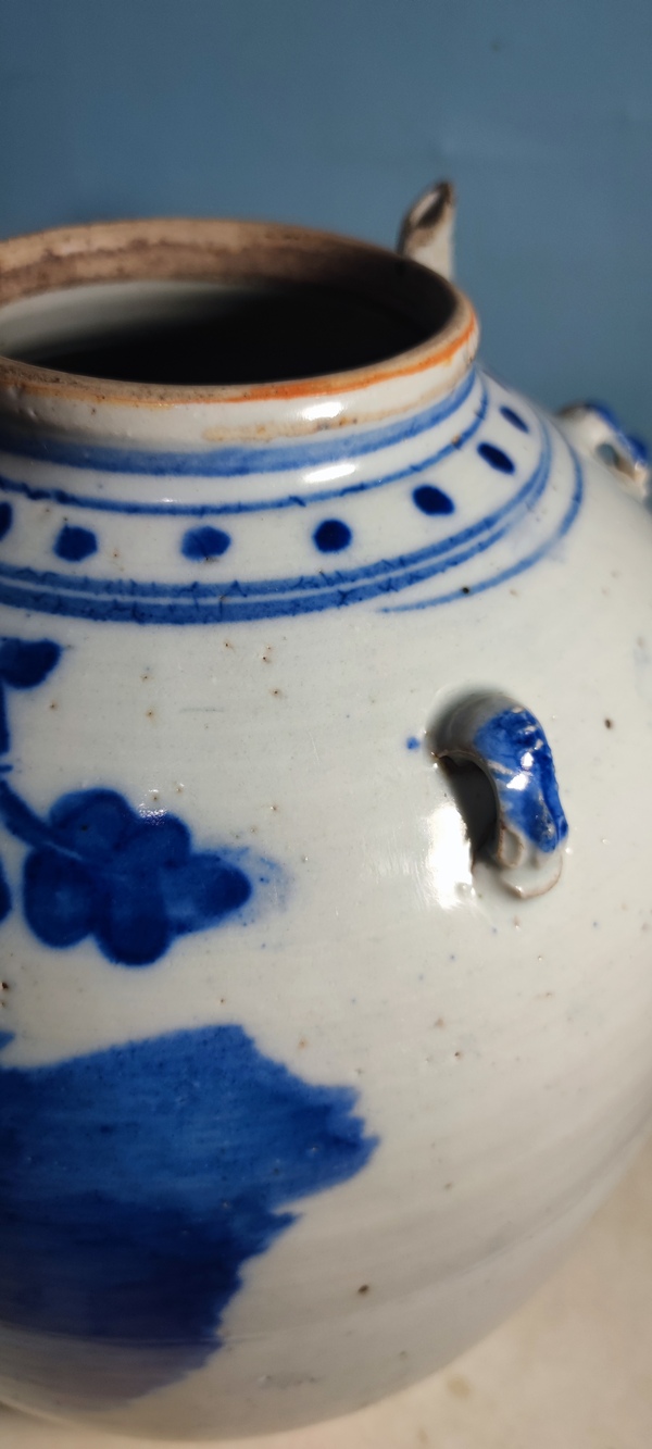 古玩陶瓷麒麟送子青花壺拍賣,當前價格2600元