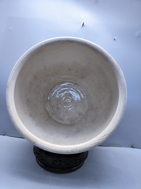 古玩陶瓷青花雙馬紋馬蹄尊拍賣,當前價格8600元