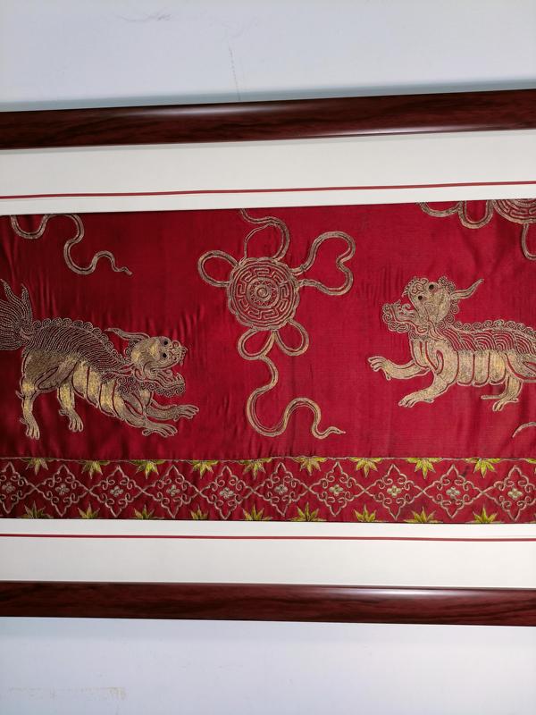 古玩雜項繡片 繡品 補子 獅子拍賣,當前價格980元