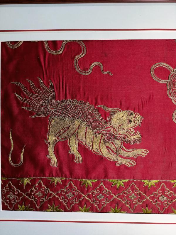 古玩雜項繡片 繡品 補子 獅子拍賣,當前價格980元