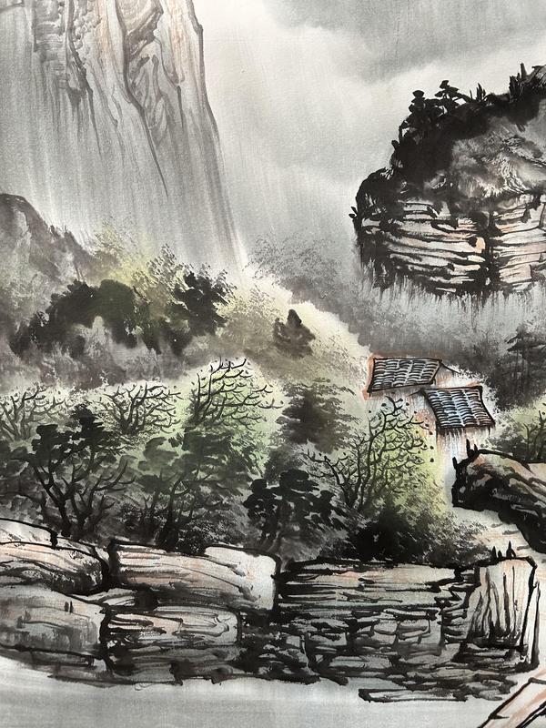 古玩字畫蔣洪建老師精品寫生《山水》拍賣,當(dāng)前價(jià)格788元