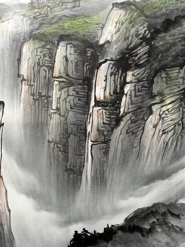 古玩字畫蔣洪建老師精品寫生《山水》拍賣,當(dāng)前價(jià)格788元