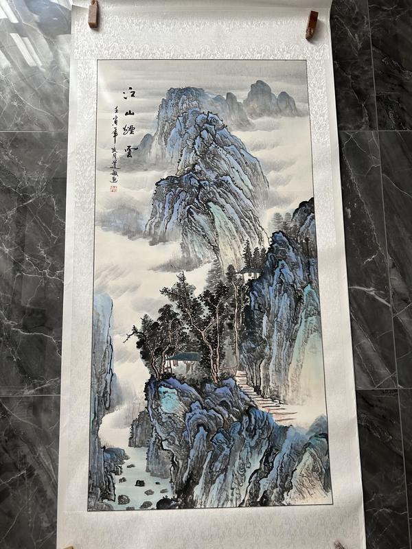 古玩轉賣曾道敏《江山煙云》拍賣，當前價格2888元