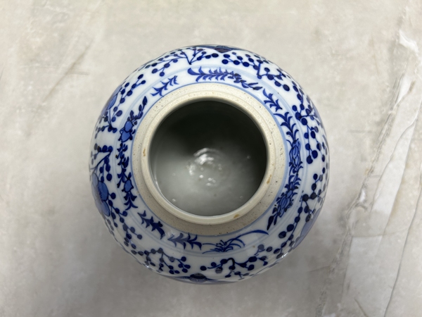 古玩陶瓷喜報平安青花罐拍賣,當前價格2000元