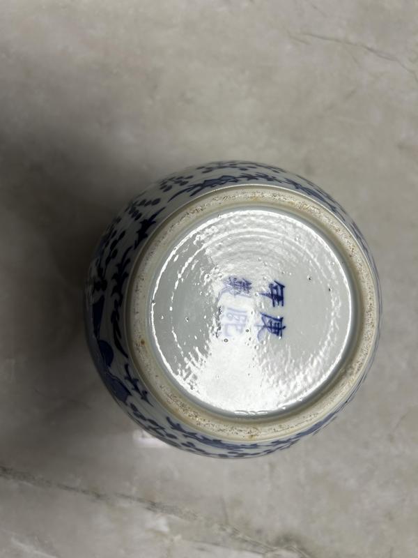 古玩陶瓷喜報平安青花罐拍賣,當前價格2000元