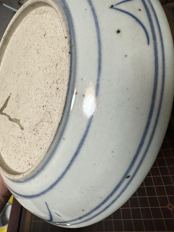 古玩陶瓷青花淡描太陽花盤拍賣,當前價格650元