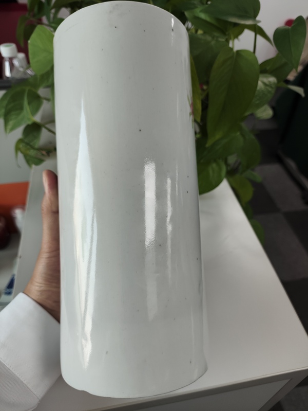 古玩陶瓷柳樹黃鶯紋彩繪帽筒拍賣,當前價格580元