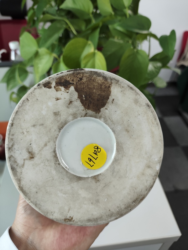 古玩陶瓷柳樹黃鶯紋彩繪帽筒拍賣,當前價格580元