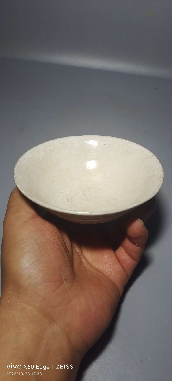 古玩陶瓷定窯系白釉斗笠碗拍賣,當前價格6999元
