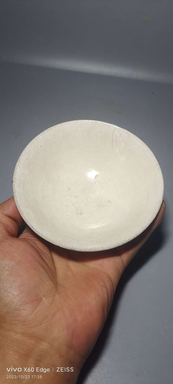 古玩陶瓷定窯系白釉斗笠碗拍賣,當前價格6999元