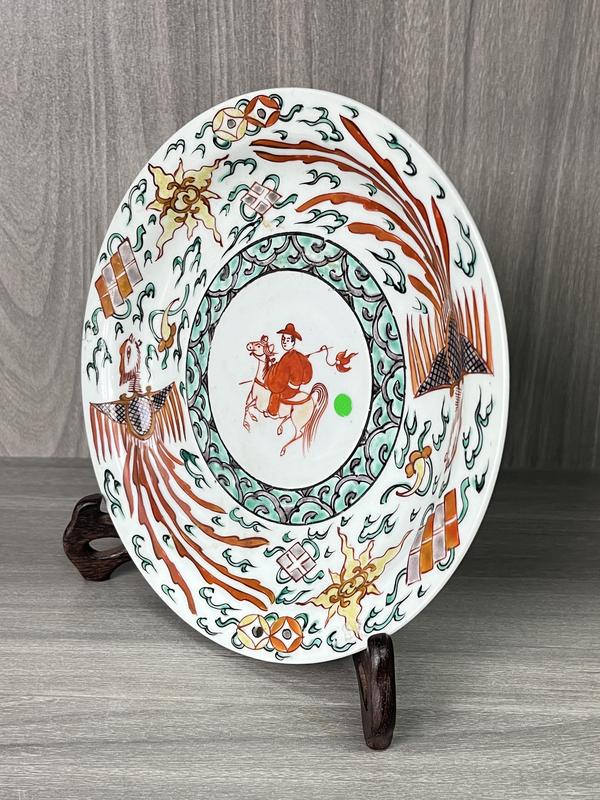 古玩陶瓷清代 五彩人物紋盤拍賣,當前價格560元