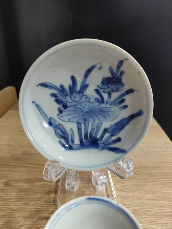 古玩陶瓷清康熙外紫金釉內青花杯盤拍賣,當前價格1888元