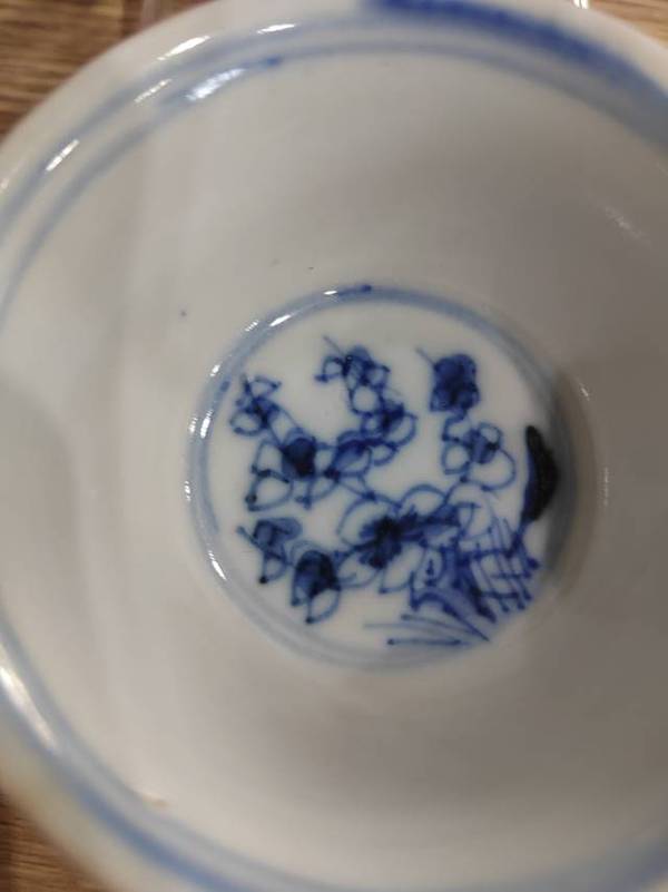 古玩陶瓷清康熙外紫金釉內青花杯盤拍賣,當前價格1888元