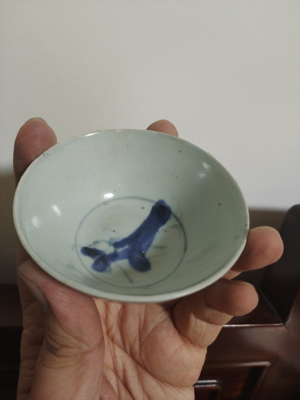 古玩陶瓷晚明青花高官厚祿茶園拍賣,當前價格980元