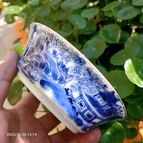 古玩陶瓷青花山水紋蓋杯三件套拍賣,當前價格1999元