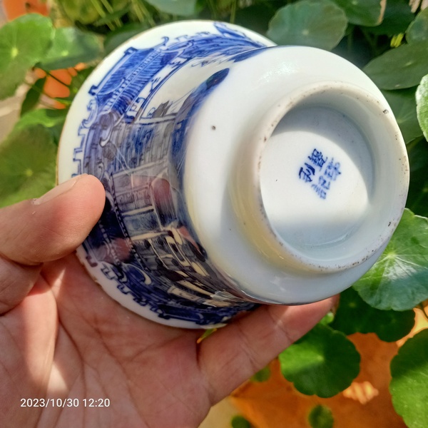 古玩陶瓷青花山水紋蓋杯三件套拍賣,當前價格1999元
