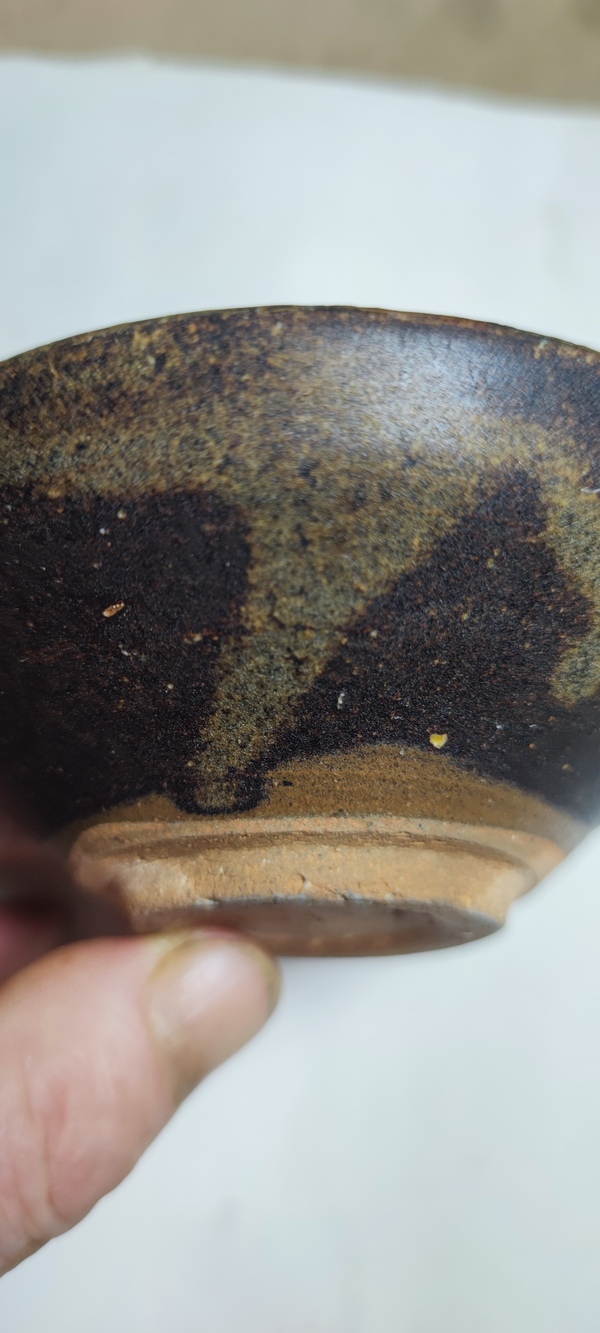 古玩陶瓷宋代?褐釉文字茶盞拍賣,當前價格4500元