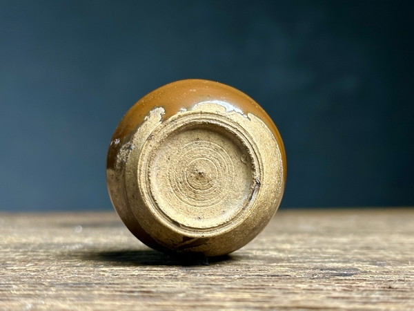 古玩陶瓷元代紫金釉精品雞心罐拍賣,當前價格1860元