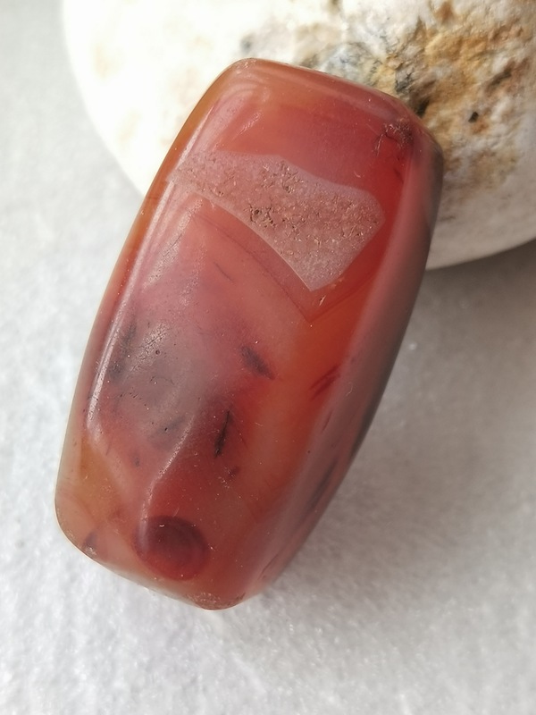 古玩玉器老天然紅瑪瑙珠拍賣,當前價格150元