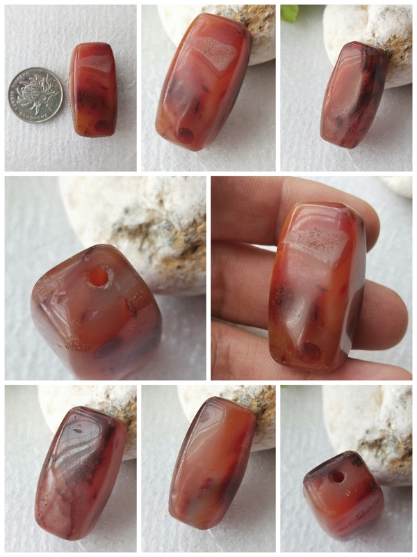 古玩玉器老天然紅瑪瑙珠拍賣,當前價格150元