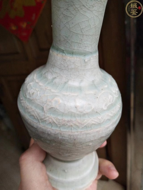 古玩陶瓷宋:青白釉模印花卉紋盤口瓶拍賣,當前價格57000元