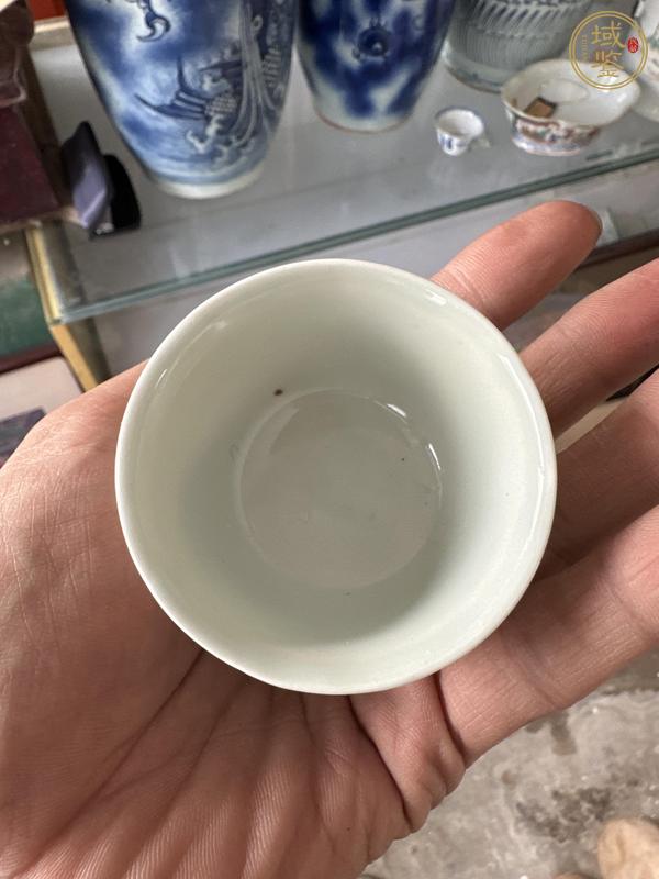 古玩陶瓷清晚·青花釉里紅螃蟹紋杯真品鑒賞圖