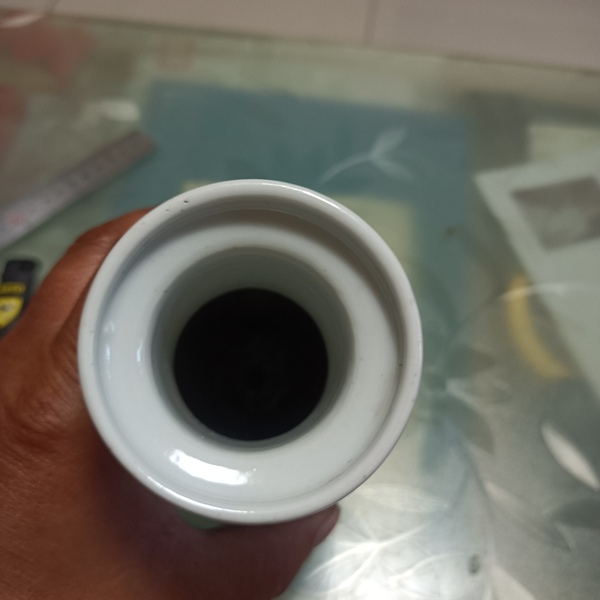 古玩陶瓷晚清黃地粉彩寶相花開窗花卉紋棒槌瓶拍賣,當前價格2980元