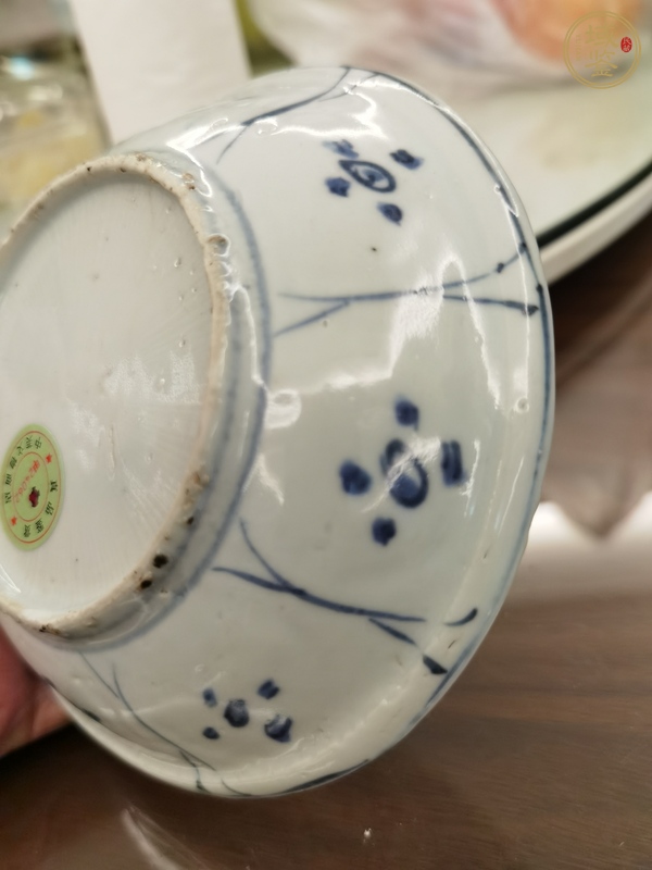 古玩陶瓷青花花鳥盤真品鑒賞圖