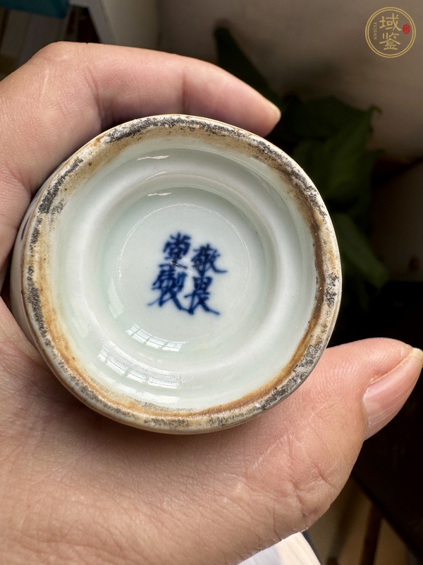 古玩陶瓷青花花鳥紋盤口賞瓶真品鑒賞圖