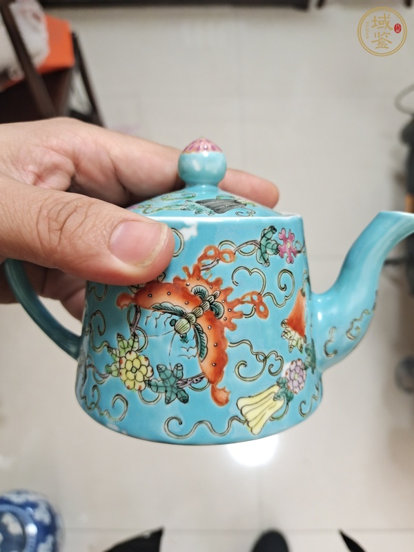 古玩陶瓷瓜瓞連綿茶壺真品鑒賞圖