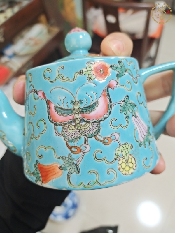 古玩陶瓷瓜瓞連綿茶壺真品鑒賞圖