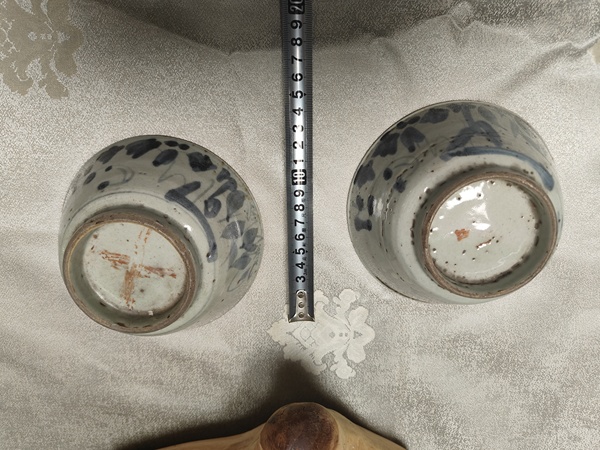 古玩陶瓷明代.青花花卉紋碗二只拍賣,當前價格1980元