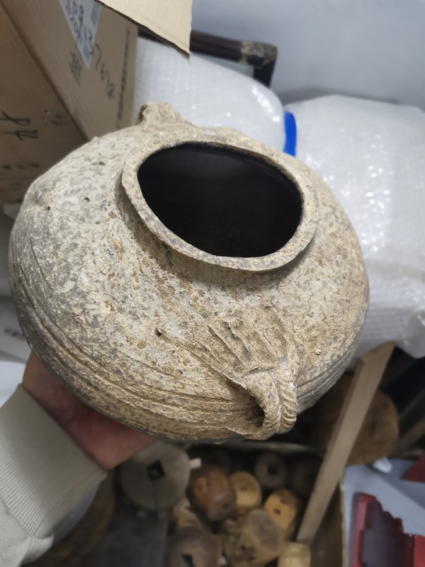 古玩陶瓷釉陶雙耳罐拍賣，當(dāng)前價格300元