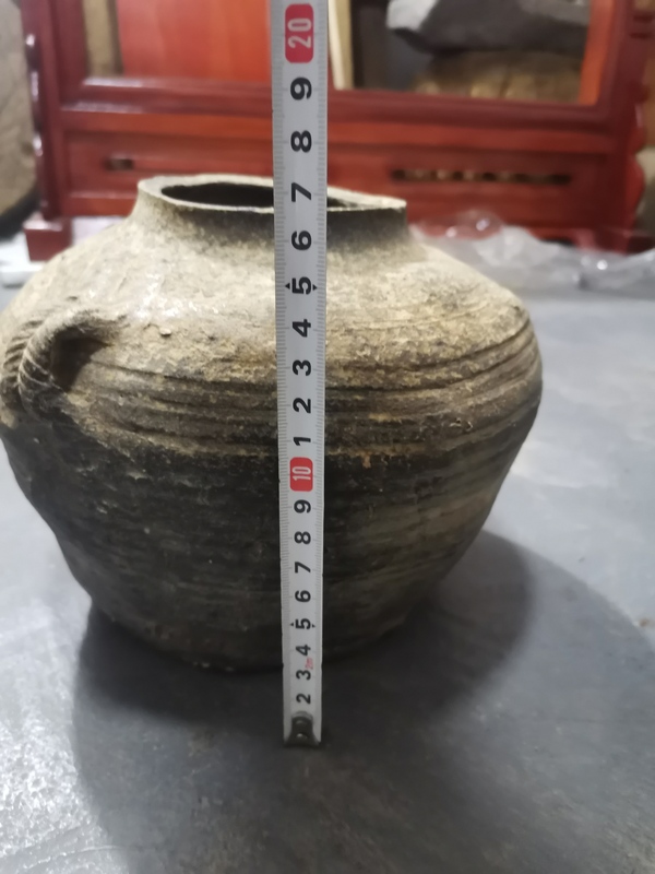 古玩陶瓷釉陶雙耳罐拍賣,當前價格300元