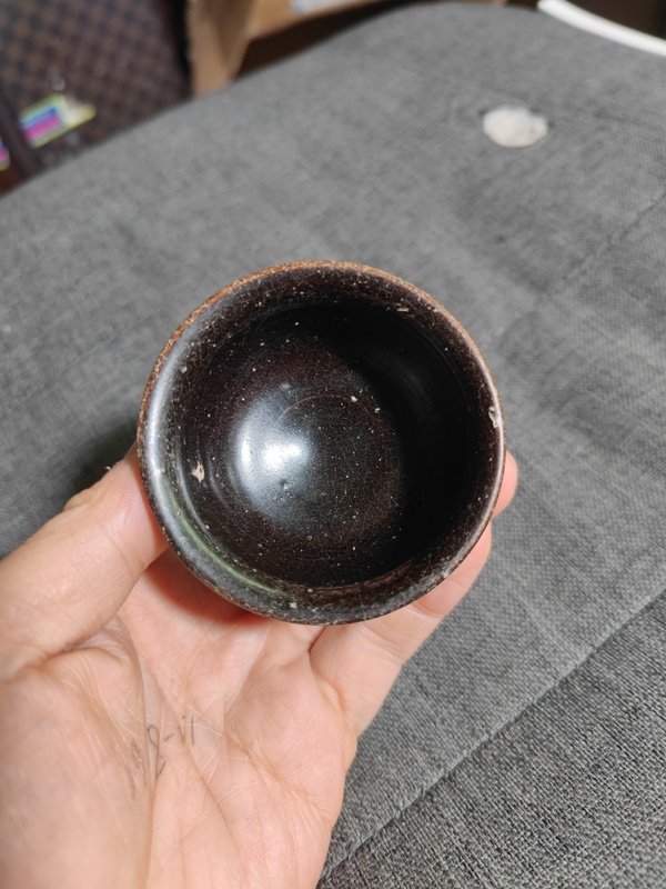 古玩陶瓷元代 吉州窯黑釉撇口杯拍賣,當前價格680元