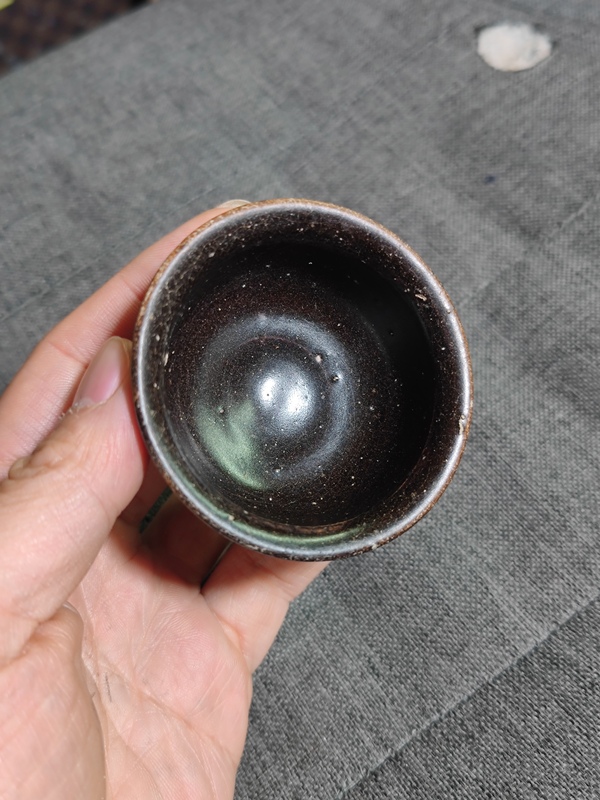古玩陶瓷元代 吉州窯黑釉撇口杯拍賣,當前價格680元