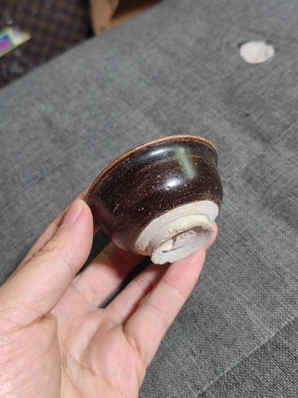 古玩陶瓷元代 吉州窯黑釉撇口杯拍賣,當前價格680元