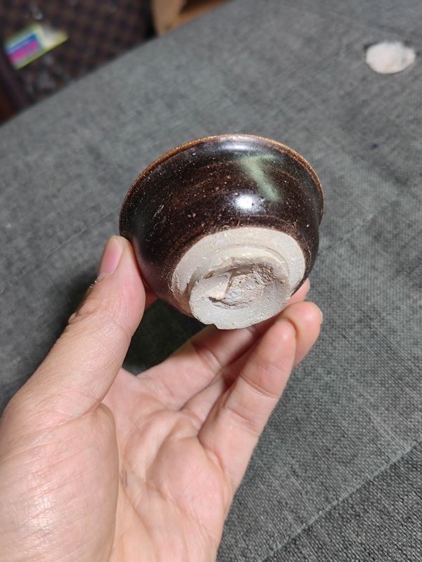 古玩陶瓷元代 吉州窯黑釉撇口杯拍賣,當前價格680元