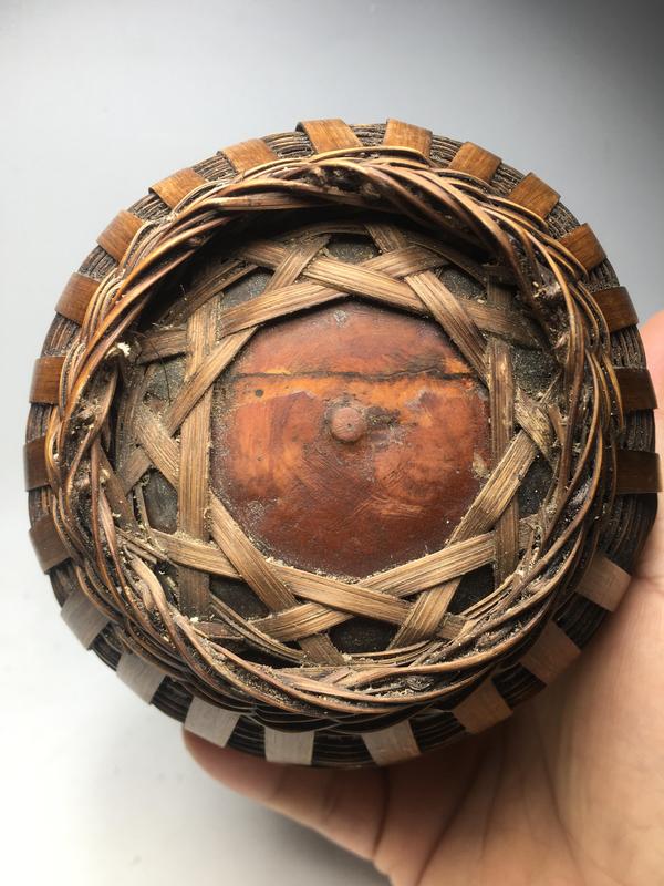 古玩雜項(xiàng)精美晚清民國·竹編葫蘆酒壺拍賣,當(dāng)前價(jià)格0元