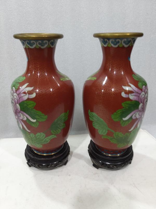 古玩雜項景泰藍銅瓶拍賣,當前價格1688元