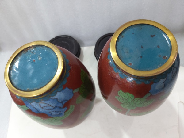 古玩雜項景泰藍銅瓶拍賣,當前價格1688元