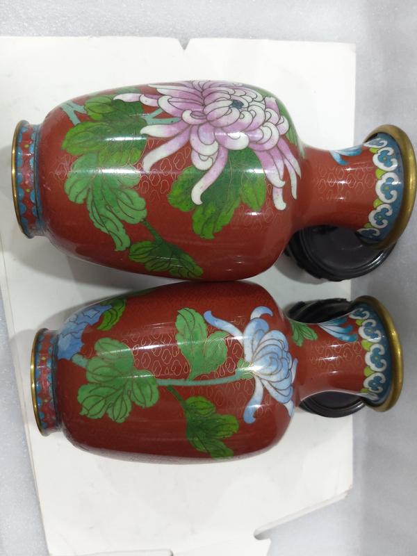 古玩雜項景泰藍銅瓶拍賣,當前價格1688元