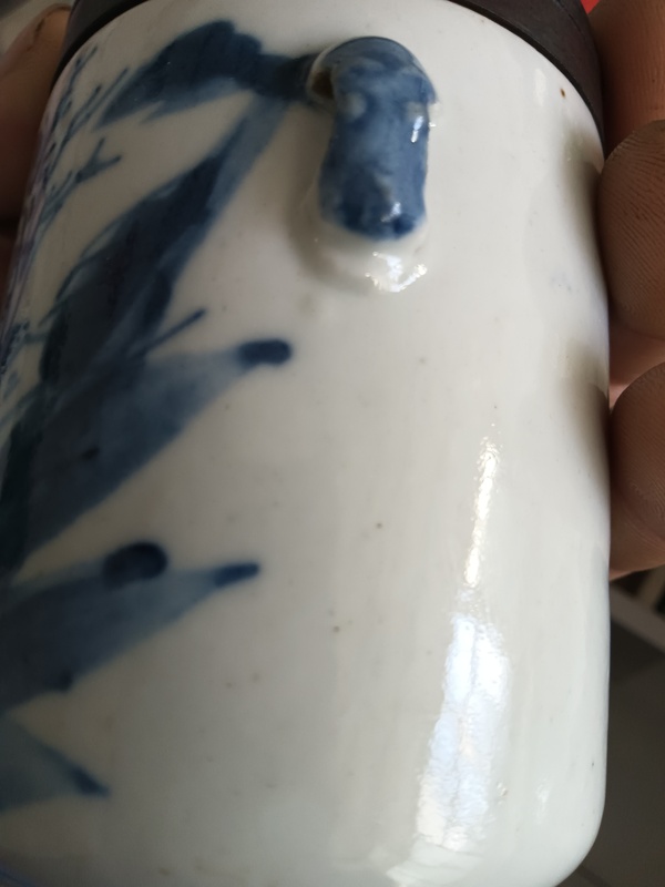 古玩陶瓷青花山水人物紋蓋缸拍賣,當前價格388元