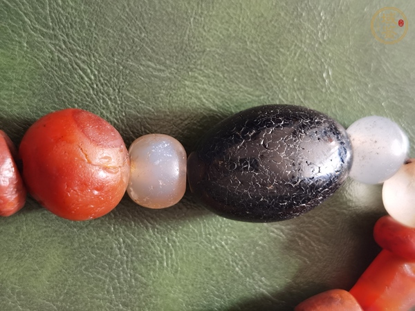 古玩玉器明末清初·瑪瑙珠串項鏈真品鑒賞圖