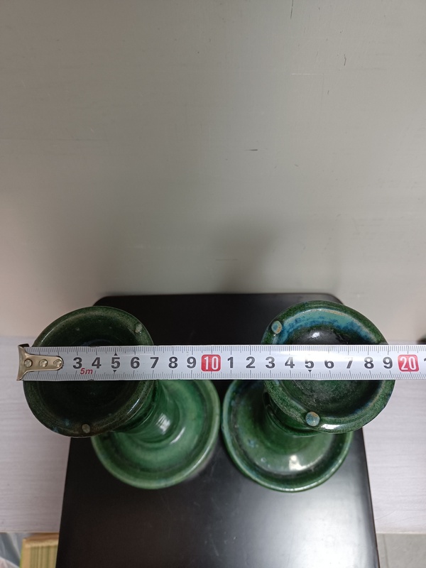 古玩陶瓷綠釉燭臺(tái)拍賣(mài),當(dāng)前價(jià)格788元