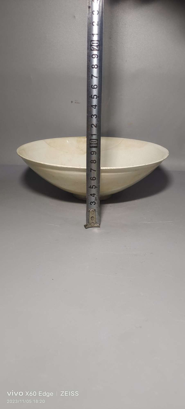 古玩陶瓷定窯系白釉斗笠碗拍賣,當前價格12000元